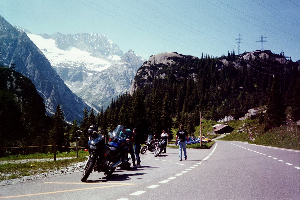 Motorcycle trip through Europe, July 2001. This picture was taken in Switzerland. (John Welker)