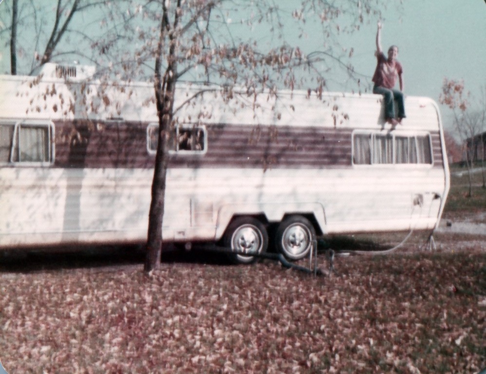 Thatcher and Harris first home: 30 ft RV.
