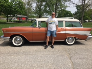 Paul Gagliano with his 57 Chevy Bel Air 283 Station Wagon